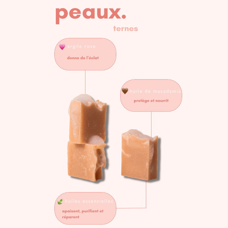 Savon Argile Rose et Huile de Macadamia